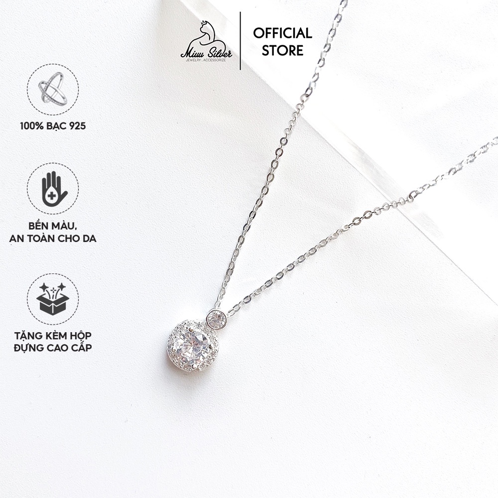 Vòng cổ bạc Miuu Silver, dây chuyền nữ mặt đá Tatan Necklace