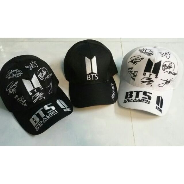 MŨ THÊU CHỮ KÍ BTS