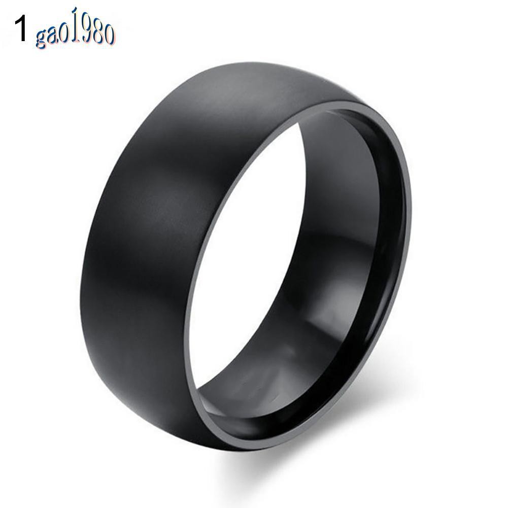 Nhẫn Cưới Chất Liệu Thép Titan Bản Rộng 8mm