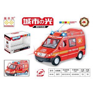 (RẺ VÔ ĐỐI) Trò chơi mô hình xe cứu hoả cho bé hoá trang thành những người thợ chữa cháy có nhạc và đèn (KÈM PN) CHẠY ĐÀ