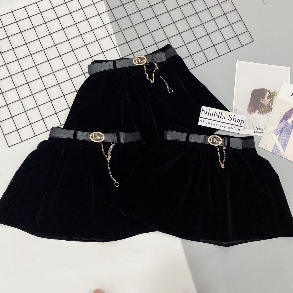 Chân váy nhung dáng A kèm tag D có lót quần cap cao CV095 - NhiNhi Shop | BigBuy360 - bigbuy360.vn