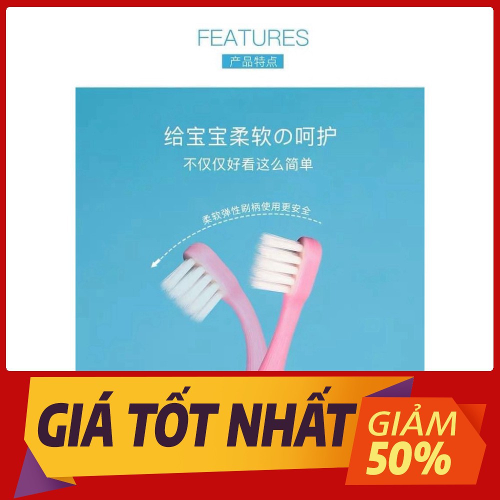 [Sale toàn shop] SÉT 3 bàn chải đánh răng RAOYI  cho bé