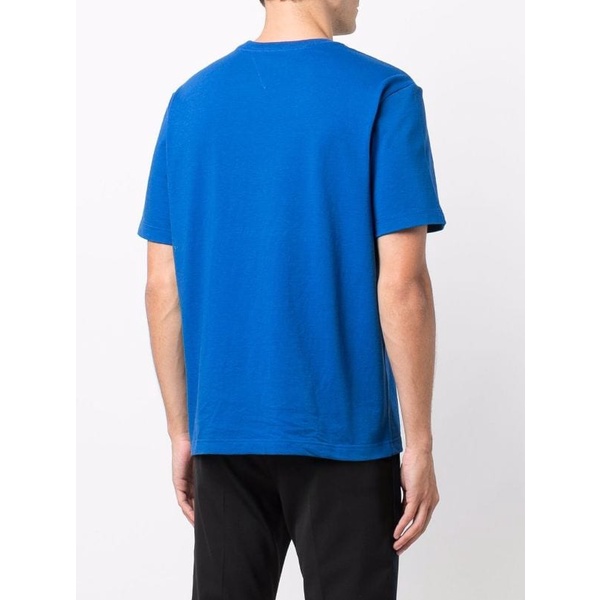 Áo thun trơn nam cổ tròn 100% cotton màu xanh dương vải xuất xịn co giãn 4 chiều dày dặn form regular từ 65-80kg
