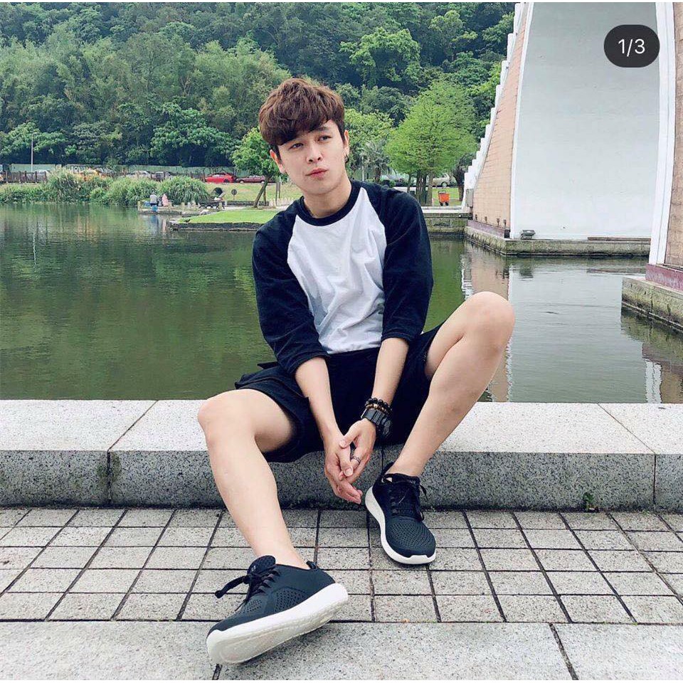 Giày nhựa buộc dây dáng thể thao, đế literide siêu mềm êm thoáng khí đi mưa thoải mái