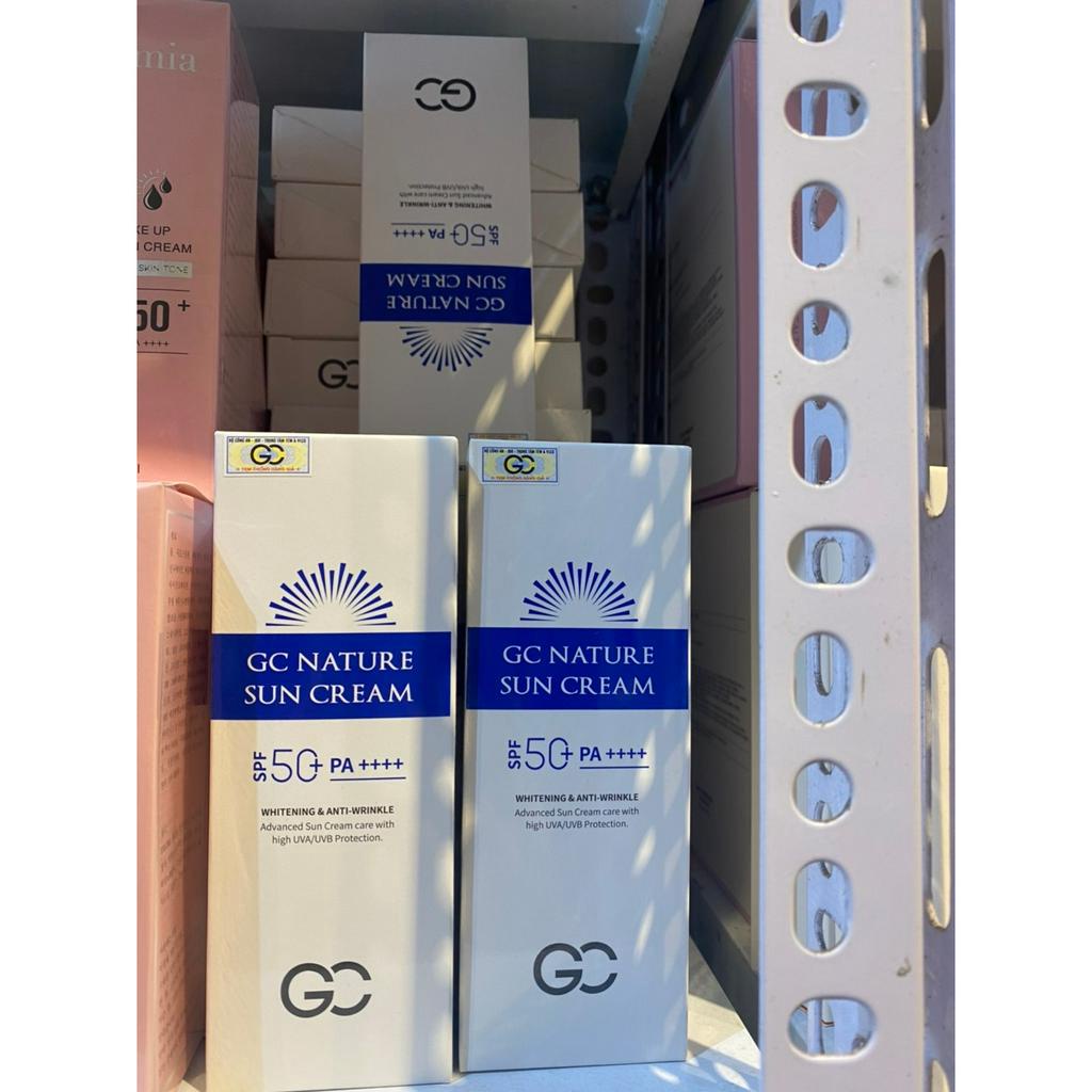 𝐊𝐄𝐌 𝐂𝐇𝐎̂́𝐍𝐆 𝐍𝐀̆́𝐍𝐆🌞🌞🌞 GC NATURE SUNCREAM  3 TRONG 1 😲😲😲: CHỐNG NẮNG, NÂNG TONE, DƯỠNG TRẮNG