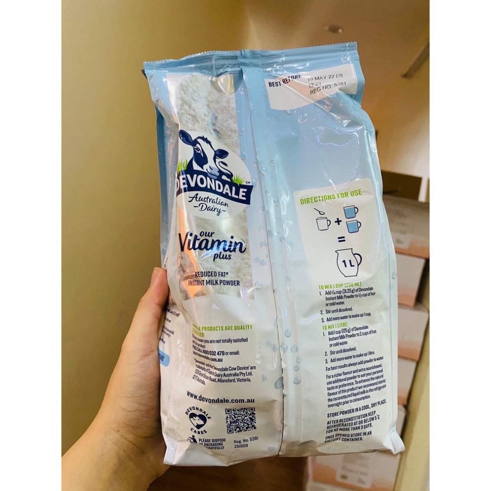 Sữa tươi dạng bột Devondale Our Vitamin Plus gói 1kg