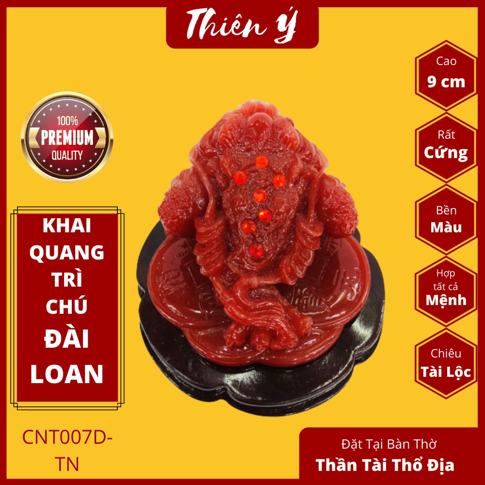 [Hỗ Trợ Khai Quang] Cóc Ngậm Tiền - Thiềm Thừ - Cóc Ba Chân Phong Thủy- cao 9 cm-CNT007D-TN-Đồ Thờ Thiên Ý