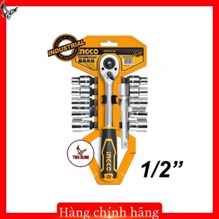 10-24mm bộ đầu tuýp 12 cái 1/2" ingco hkts12122