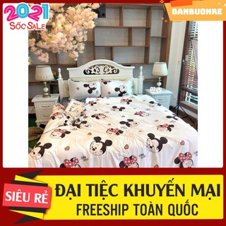 Sale lỗ bộ chăn ga gối m6/m8 poly nhập khẩu-mẫu chuột micky