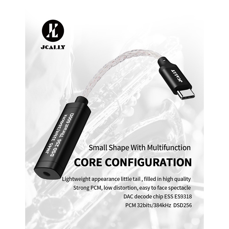 Cáp Chuyển Đổi Jcally Jm45 ES9138 TYPE C Sang 3.5MM
