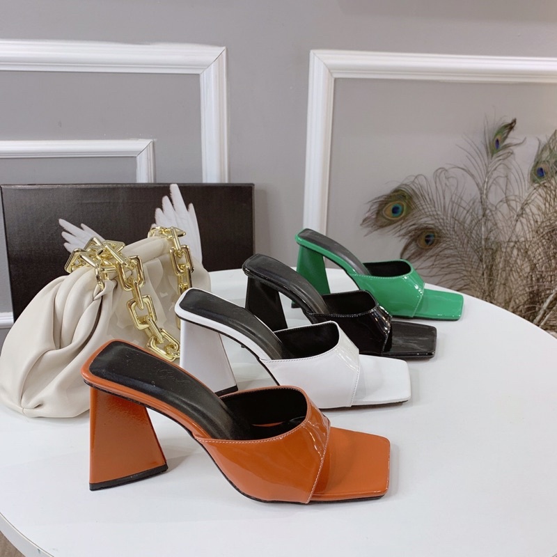 ❄️NEW HOT 2022❄️ Guốc da gót tam giác 9cm