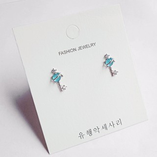 [Mẫu mới 2019]Bông tai chìa khóa ngân hà xanh nhỏ xinh dễ thương phụ kiện trang sức thời trang ulzzang hàn quốc - dorami