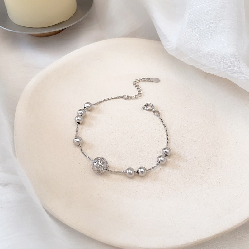 Lắc Chân Mạ Bạc 925 Phong Cách Hàn Quốc Thời Trang Cho Nữ