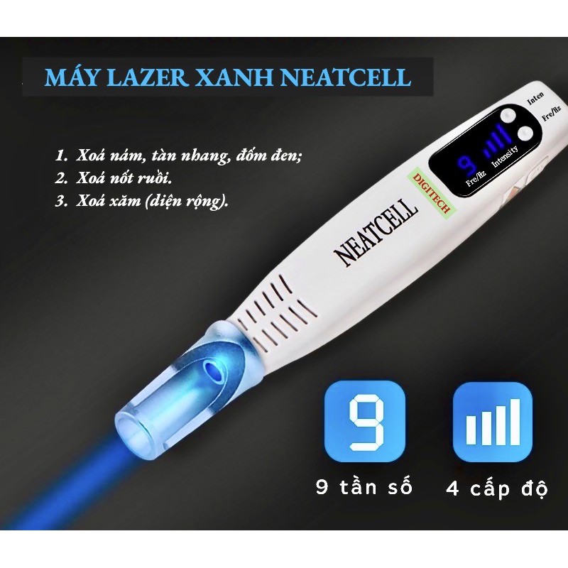 Máy xoá xăm, xoá nám, tàn nhang, nốt ruồi Laser mini NEATCELL; Xoá xăm Tatoo chân mày chuyên dụng