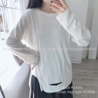 Áo pull trắng oversize Quảng Châu cao cấp SALE OFF