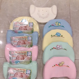 Com sỉ 25 gối cao su non lõm chống méo đầu cho bé