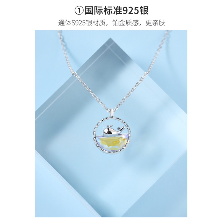 [Hàng Mới Về] Dây Chuyền Mặt Hình Cá Voi Phong Cách ins Đơn Giản Thời Trang Mùa Hè Cho Nữ