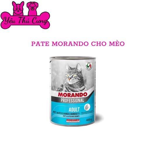 Pate cho mèo Morando, Pate cho tất cả các giống mèo lon 400gr nhiều vị-YÊU THÚ CƯNG