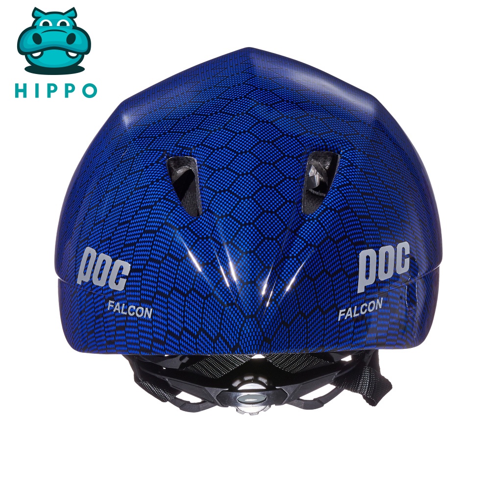 Mũ bảo hiểm xe đạp thể thao Poc Falcon siêu nhẹ chính hãng màu xanh carbon - HIPPO HELMET