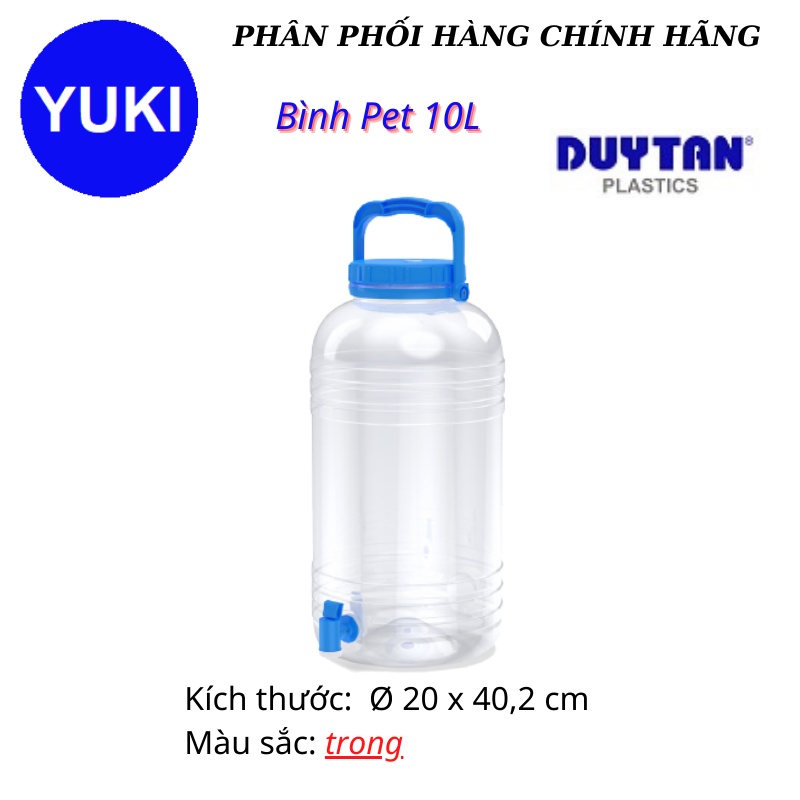 Bình PET Tròn Có Vòi 10L/15L/20L | Duy Tân Chính Hãng