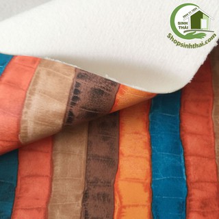 Vải da simili PVC - vải giả da may túi, làm dép, bọc ghế sofa - [ 1 mét x khổ 1,4m ] giả da cá sấu nhiều màu có vân