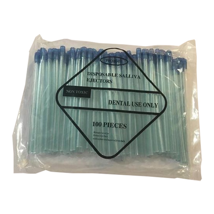 Ống hút nước bọt dùng trong nha khoa - Gói 100 cái
