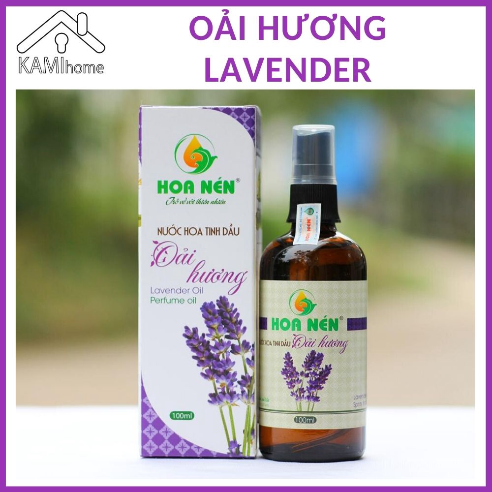Tinh dầu Oải hương Lavender (Chọn loại 10ml và 100ml) thơm phòng thư giãn nhãn Hoa Nén thiên nhiên hàng Việt Nam