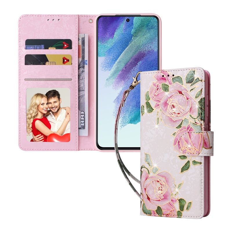 Ốp Điện Thoại Da Pu Mềm Dạng Ví Sang Trọng Cho Samsung Galaxy S22 Plus S21 Plus S22+ S21+ S20 FE 5G S21 FE S22 Ultra S21 Ultra