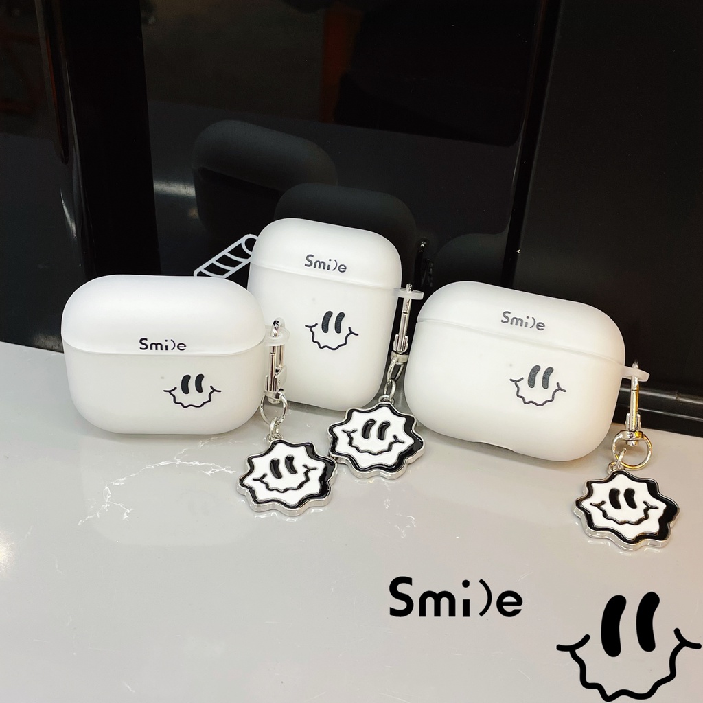 Vỏ Bảo Vệ Hộp Sạc Tai Nghe AirPods3 Pro AirPods3 Họa Tiết Mặt Cười Dễ Thương 2021 Thời Trang