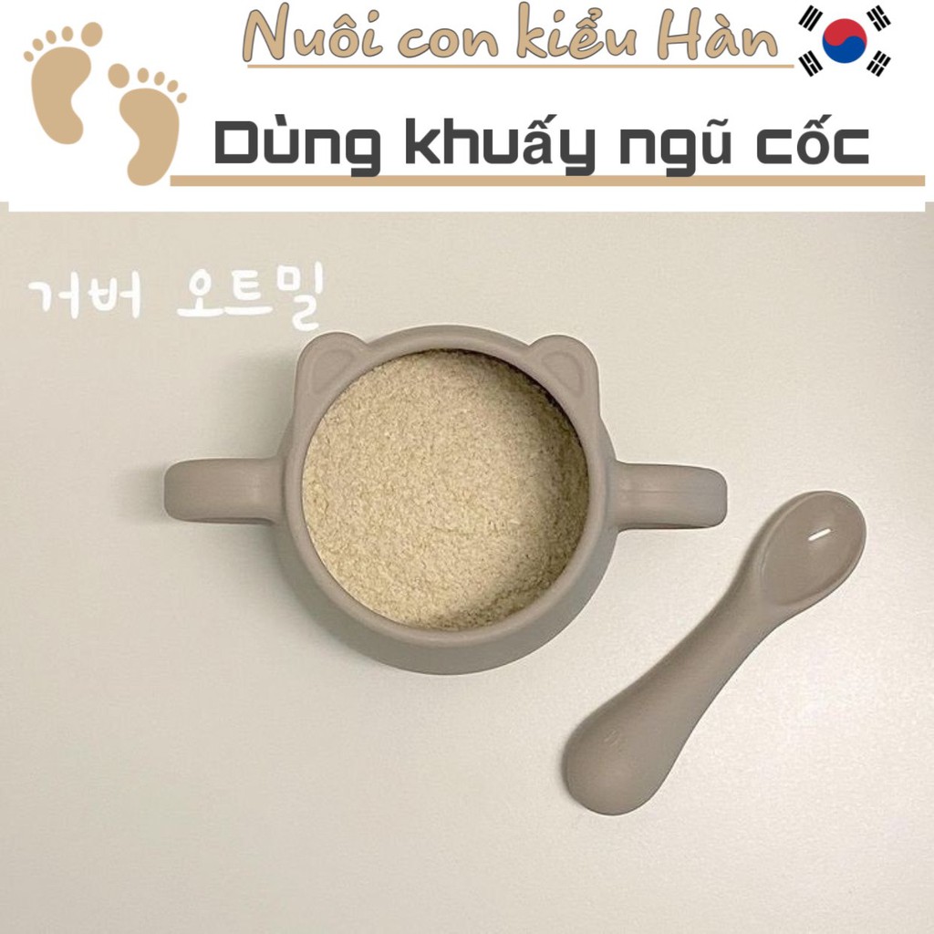 Thìa Ăn Dặm Silicon BABY SPOON BLUEMAMA MODUI Nội địa Hàn Bảo Vệ Sức Khỏe Cho Bé Yêu