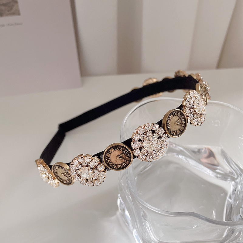 Băng Đô Cài Tóc Đính Đá Phong Cách Cổ Điển Thời Trang Hàn Quốc Cho Nữ