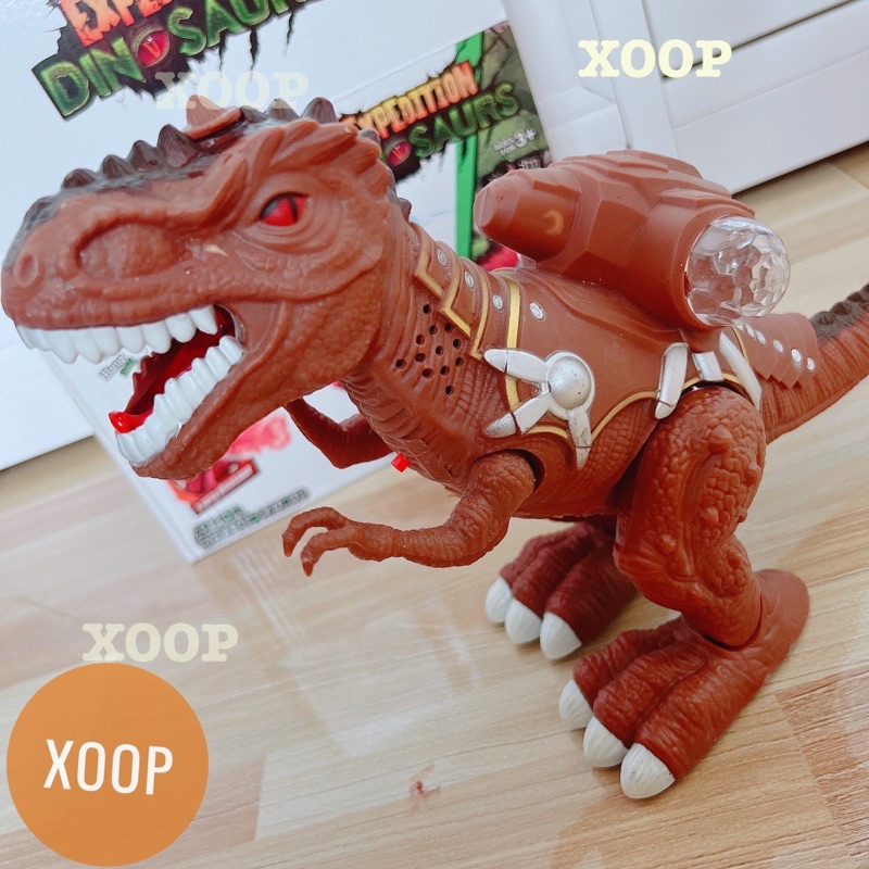 Đồ chơi ! Khủng long phun sương lưng đèn phát sáng mã 3351