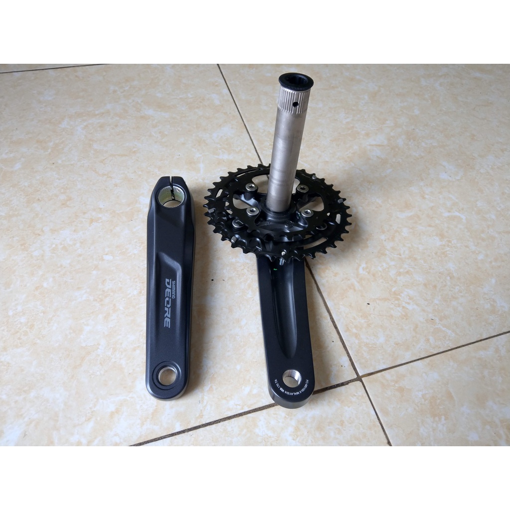 Giò đĩa xe đạp - Đùi đĩa cốt rỗng Shimano Deore M5100 2x11 26-36T