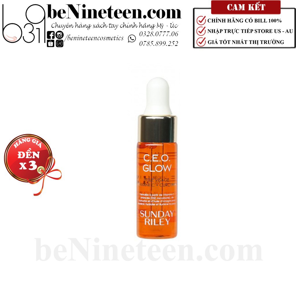 DẦU DƯỠNG SÁNG DA SUNDAY RILEY C.E.O GLOW VITAMIN C + TURMERIC FACE OIL 5ML CHÍNH HÃNG - 7268