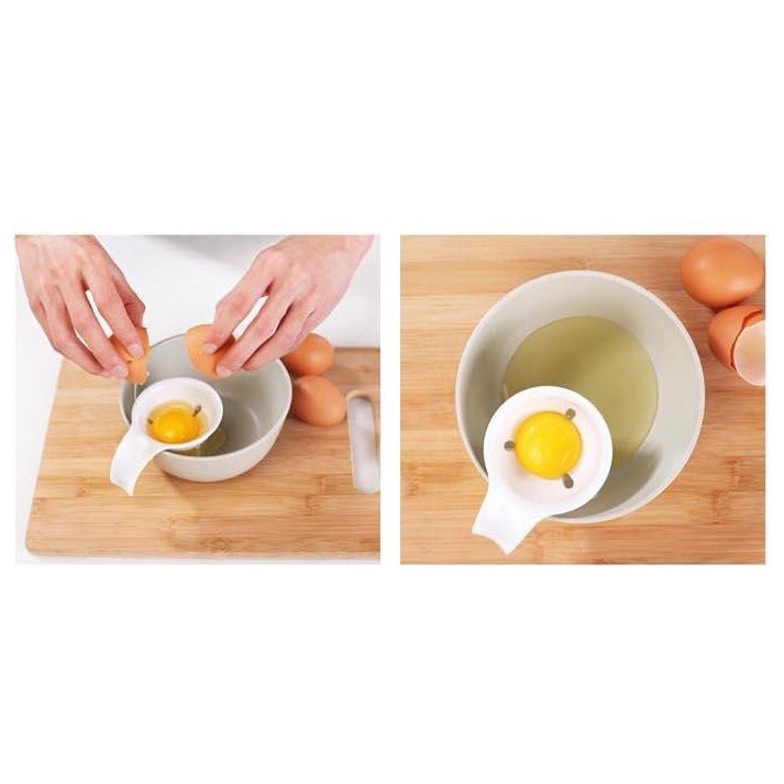 Tách trứng kèm chốt ⚡ HÀNG CAO CẤP ⚡ phụ kiện lọc trứng dễ dàng tách lòng đỏ và lòng trắng trứng một cách nhanh chóng