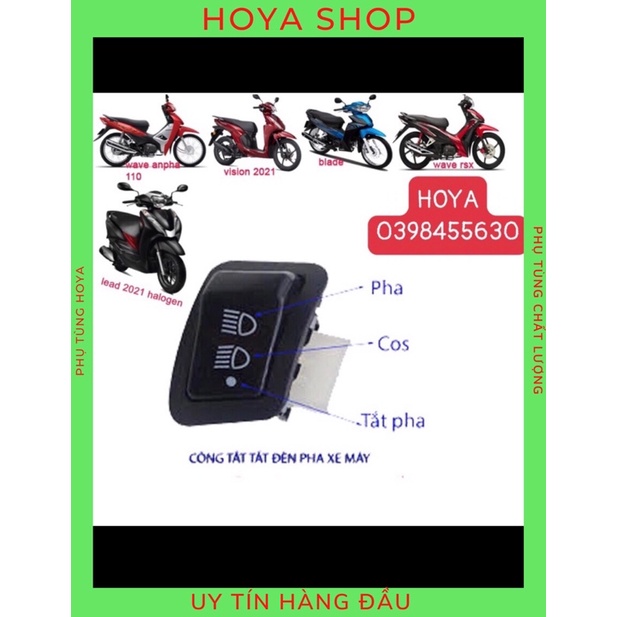 Công tắc đèn xe máy, 3 chế độ  - Dành cho Wave A/ RS110/ RSX -  Futrure - Vision - dễ dàng lắp đặt.