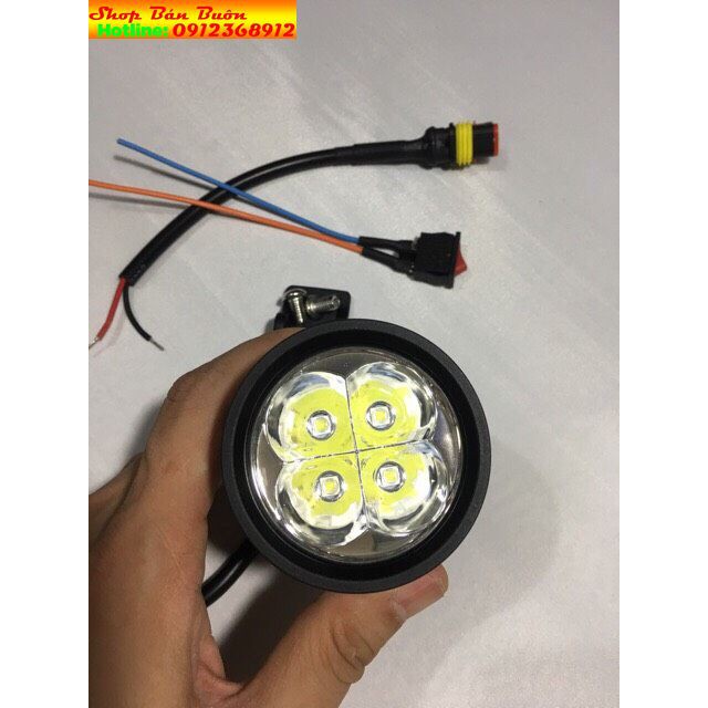 COMBO Đèn trợ sáng gắn chân Gương L4X full phụ kiện