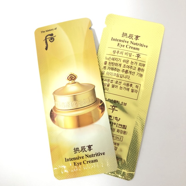 Kem dưỡng mắt Whoo vàng 1ML , chống nhăn giảm thâm , bọng mắt , chống lão hóa vùng da mắt  - Tado Cosmetics Store