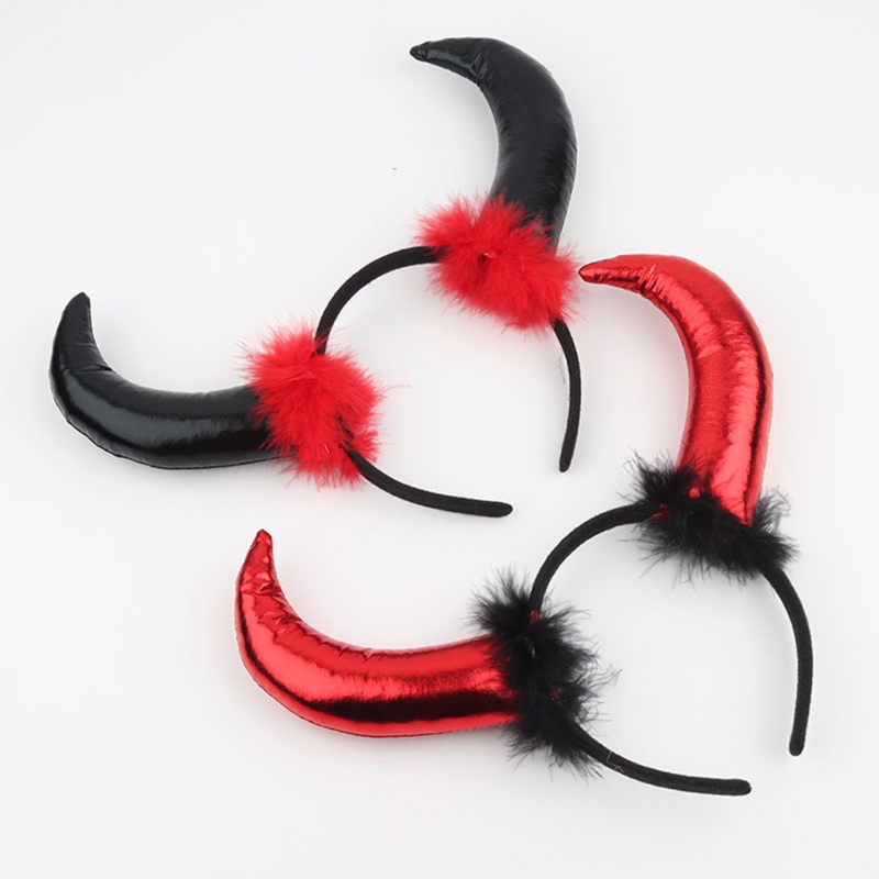 Cài Tóc Hình Sừng Bò Phong Cách Gothic Cho Tiệc Halloween