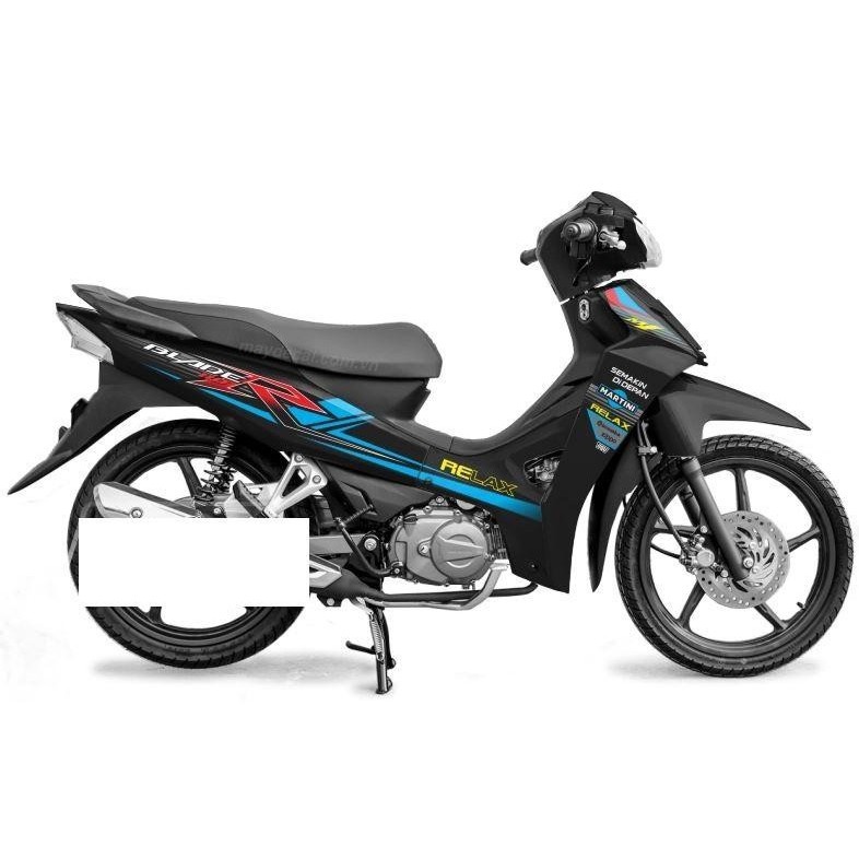 Tem trùm honda Blade đen xanh, team decal dán xe