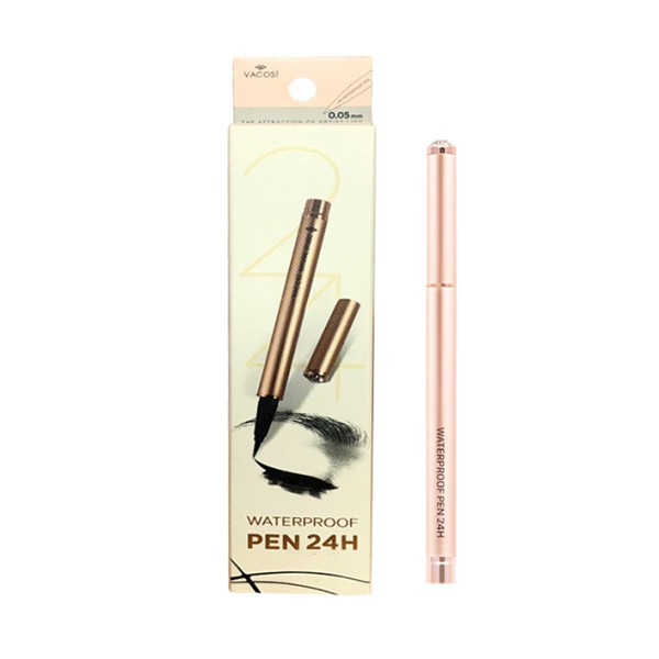 Bút Kẻ Mắt Nước Không Trôi Vacosi Natural Studio Water Proof Pen 24H