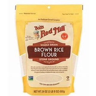 Bột Gạo Lứt Nâu, Gạo Trắng Không Chứa Gluten Brown, White Rice Flour Bob's REd Mill 680g