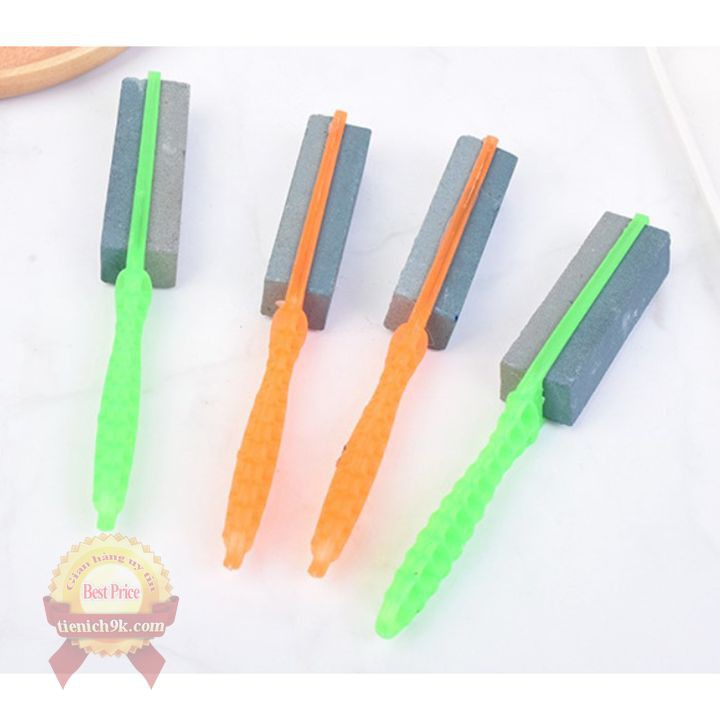 Đá mài dao có cán cầm tay 2 mặt loại dài 12 cm