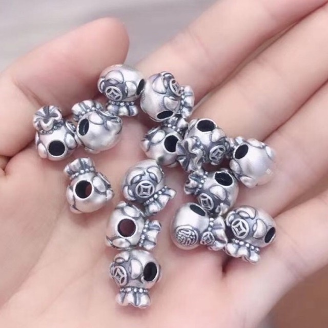 [GIÁ SỈ] Charm túi tiền bạc có họa tiết - Hàng bạc loại 1 siêu đẹp PH781