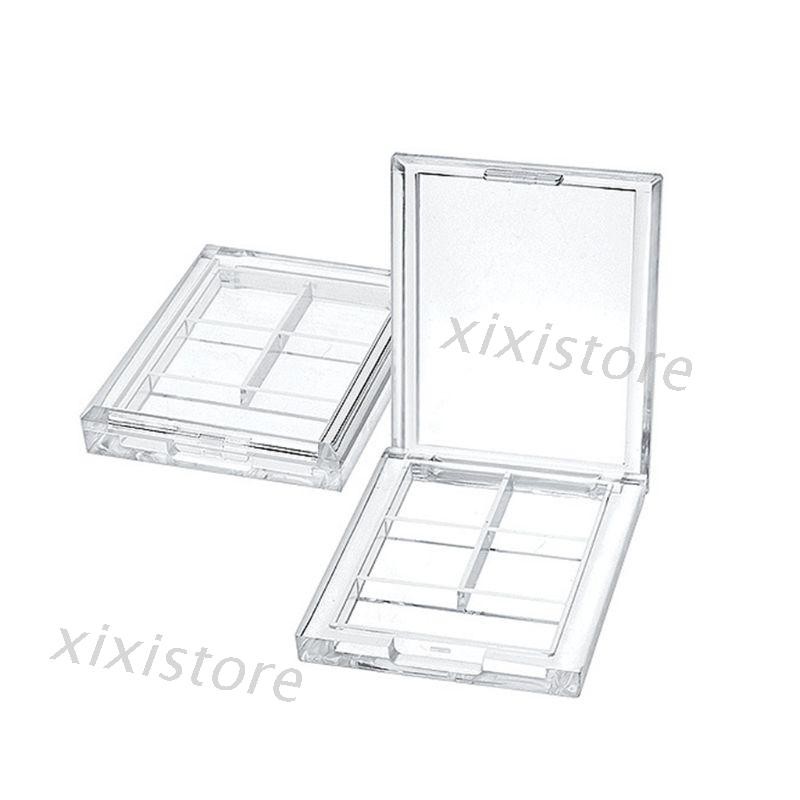 [Hàng mới về] Hộp đựng son môi 4 ô bằng nhựa trong suốt hình chữ nhật đa dụng