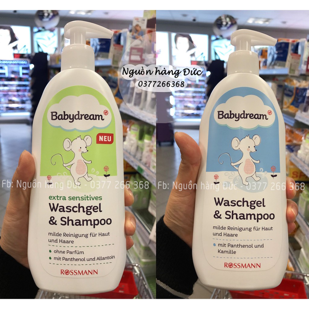 Sữa tắm gội Babydream 2in1 CHUẨN Đức - Nguồn Hàng Đức