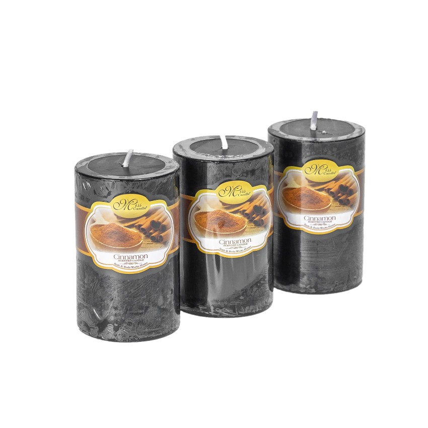 Set 3 nến thơm trụ tròn D5H8 Miss Candle FtraMart NQM0819 (5 x 8 cm) (Lựa chọn màu)