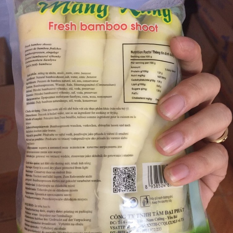 5 gói măng trúc nhỡ Tâm Đại Phát đặc sản Tây Bắc