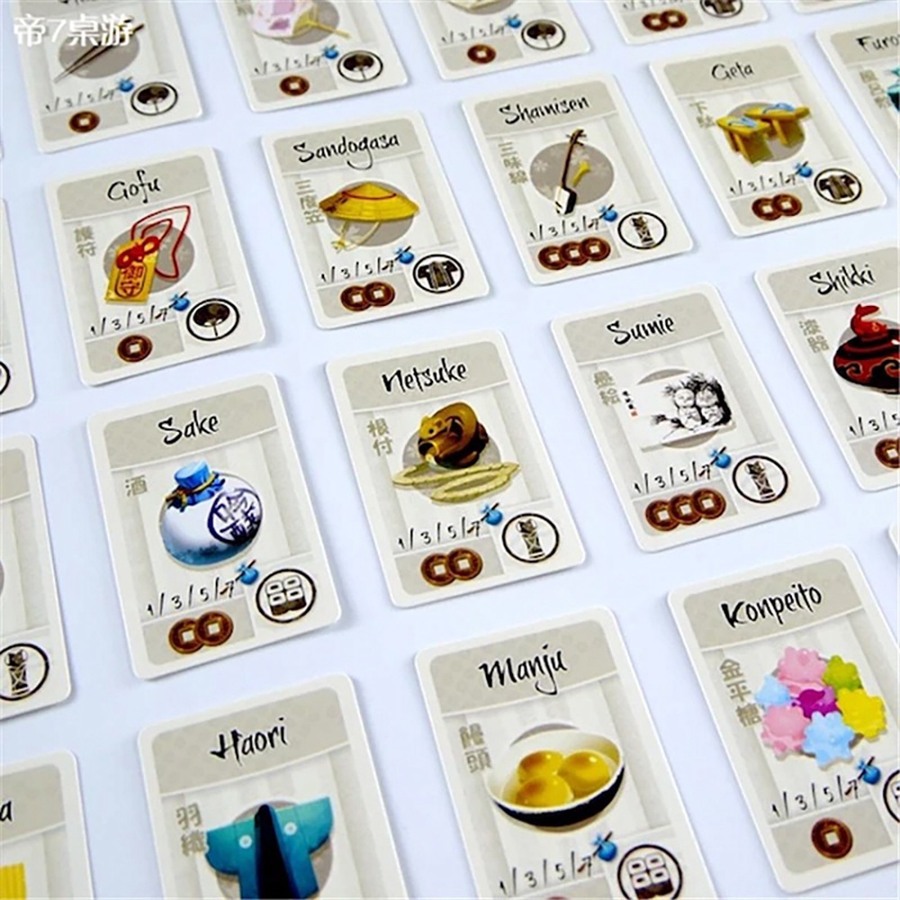 Tokaido Adult Broad Game Bộ Thẻ Bài Trò Chơi Tokaido Lữ Khách Xứ Mặt Trời BG46