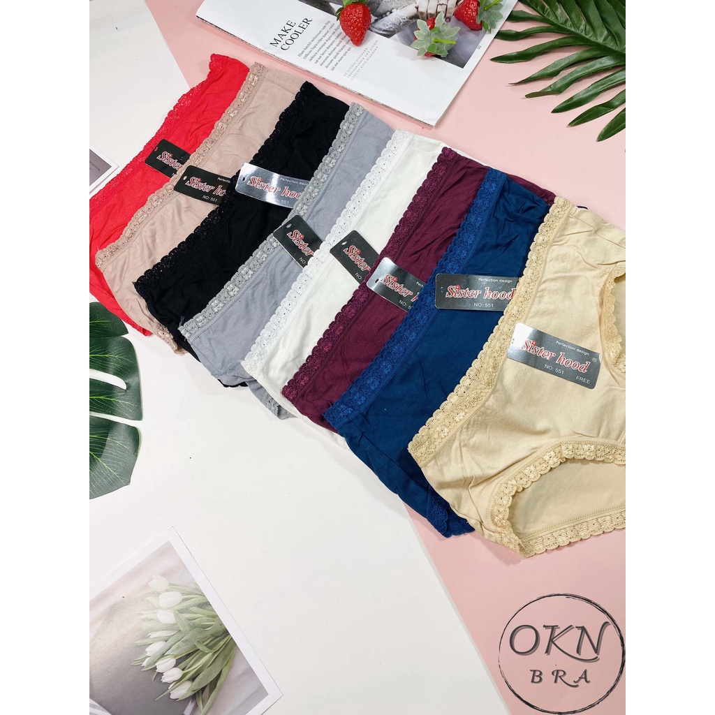 Quần Lót Cotton Nữ Thái Lan, Quần Lót Cotton Cạp Thấp Sisterhood 551